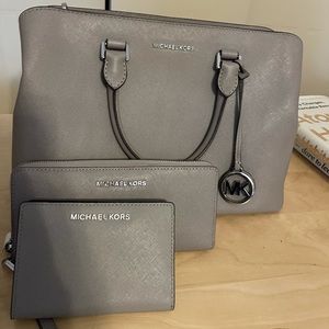 Michael Kors Satchel with small and large wallet